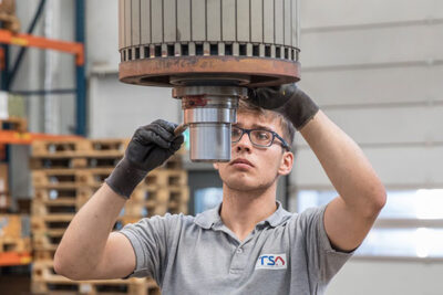 TSA employee at quality control rotor